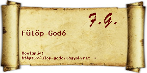 Fülöp Godó névjegykártya